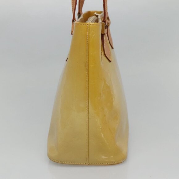 LOUIS VUITTON Monogram Vernis Houston Hand Bag Beige M91004 LV Auth ep8871 - Picture 5 of 16